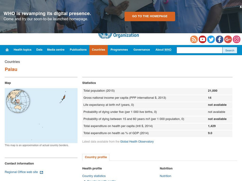 World Health Organization: Palau Handout World Health Organization: Palau Handout