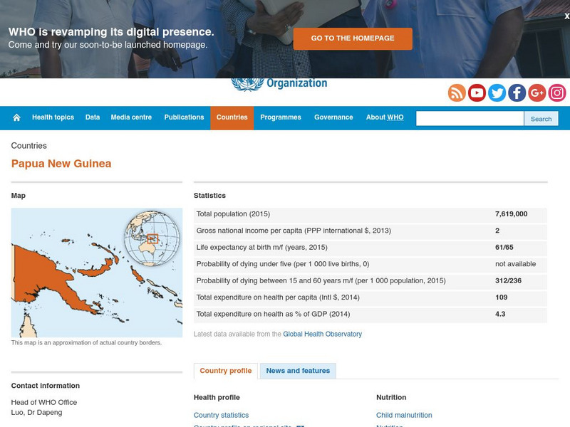 World Health Organization: Papua New Guinea Handout World Health Organization: Papua New Guinea Handout