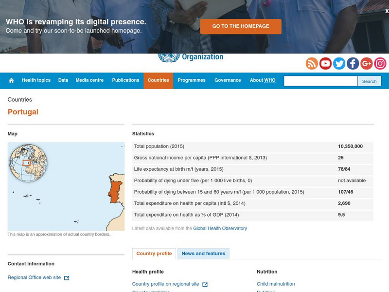 World Health Organization: Portugal Handout World Health Organization: Portugal Handout