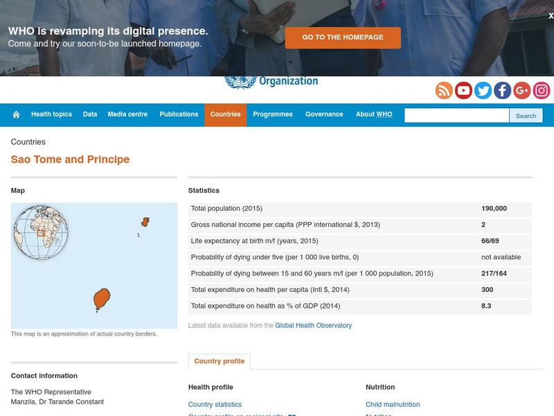 World Health Organization: Sao Tome and Principe Handout World Health Organization: Sao Tome and Principe Handout