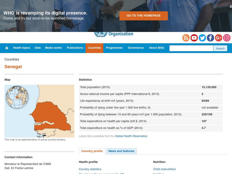 World Health Organization: Senegal Handout World Health Organization: Senegal Handout