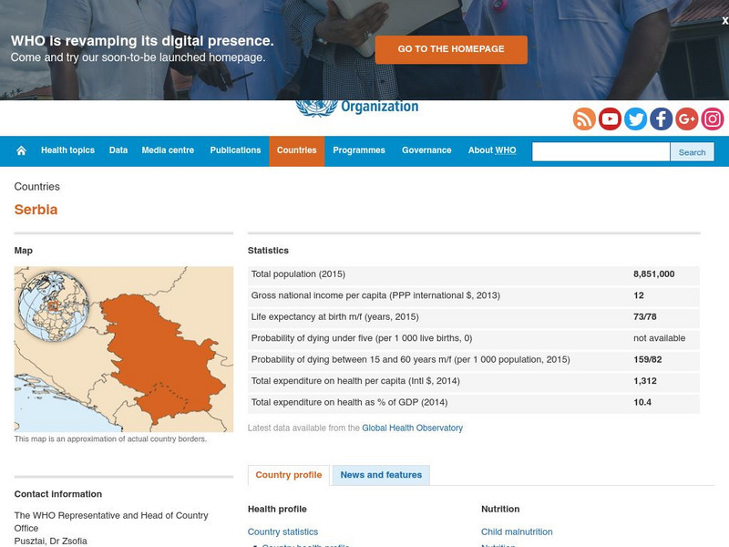 World Health Organization: Serbia Handout