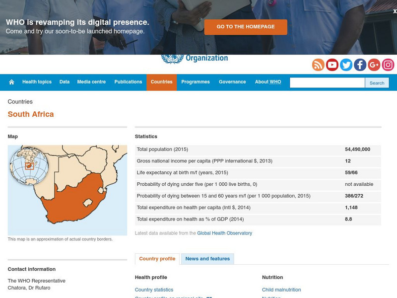 World Health Organization: South Africa Handout World Health Organization: South Africa Handout