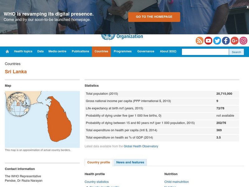 World Health Organization: Sri Lanka Handout World Health Organization: Sri Lanka Handout