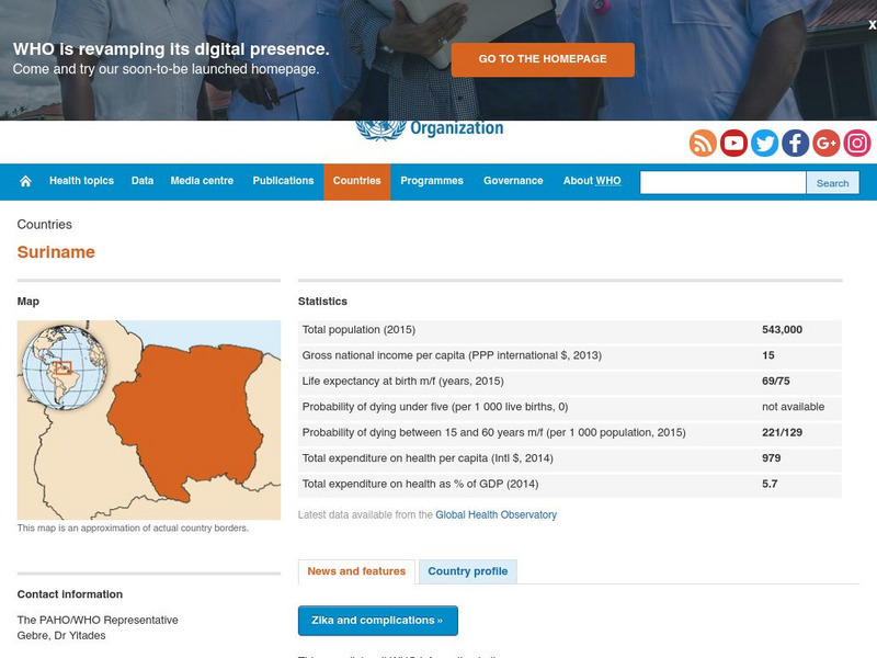 World Health Organization: Suriname Handout World Health Organization: Suriname Handout