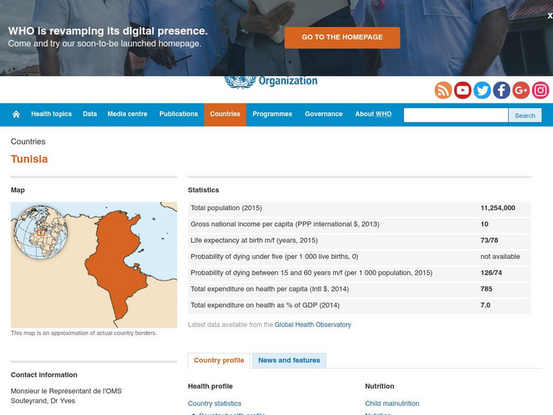 World Health Organization: Tunisia Handout World Health Organization: Tunisia Handout