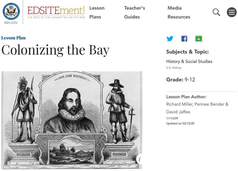 Neh: Edsit Ement: Colonizing the Bay Unit Plan Neh: Edsit Ement: Colonizing the Bay Unit Plan
