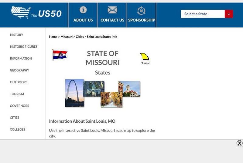 The Us50: Information About st.louis, Mo Handout The Us50: Information About st.louis, Mo Handout
