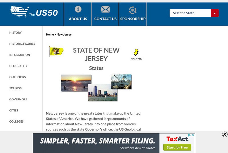 The Us50: New Jersey Handout The Us50: New Jersey Handout