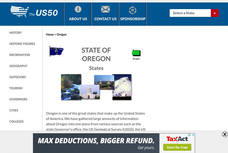 The Us50: Oregon Handout The Us50: Oregon Handout
