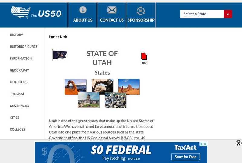 The Us50: Utah Handout The Us50: Utah Handout