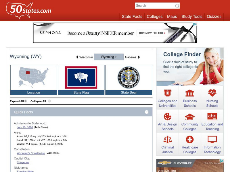 50 States: Wyoming (Wy) Handout 50 States: Wyoming (Wy) Handout