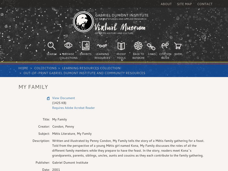 Virtual Museum of Metis History and Culture: My Family Storybook eBook Virtual Museum of Metis History and Culture: My Family Storybook eBook