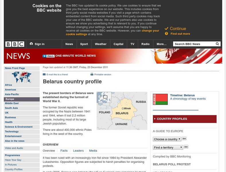 Bbc: News: Country Profile: Belarus Handout