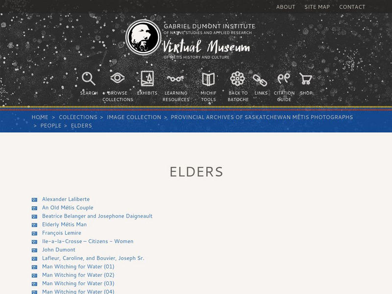 Virtual Museum of Metis History and Culture: Metis Elders Historical Photos Handout