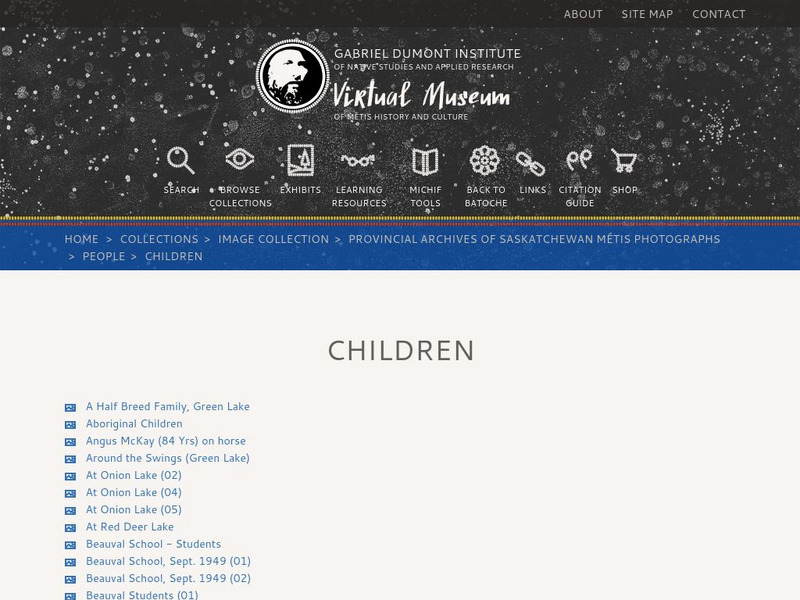 Virtual Museum of Metis History and Culture: Metis Children Historical Photos Handout Virtual Museum of Metis History and Culture: Metis Children Historical Photos Handout
