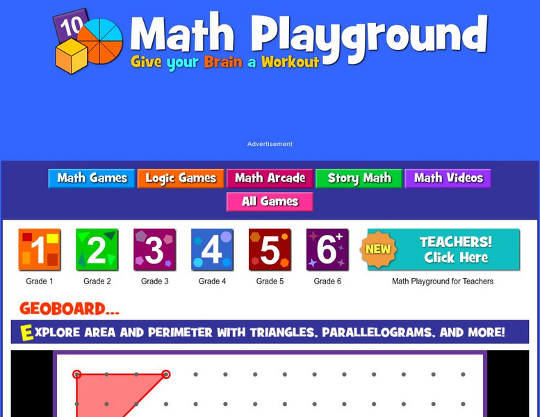 Math Playground: Geometry Board Interactive Math Playground: Geometry Board Interactive
