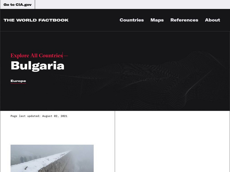 Cia: World Factbook: Bulgaria Handout Cia: World Factbook: Bulgaria Handout