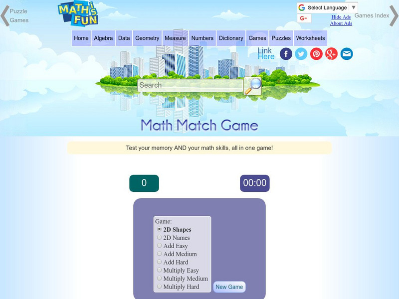 Math Is Fun: Math Match Interactive Math Is Fun: Math Match Interactive