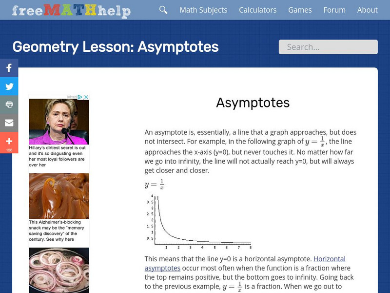 Free Math Help: Asymptotes Activity Free Math Help: Asymptotes Activity