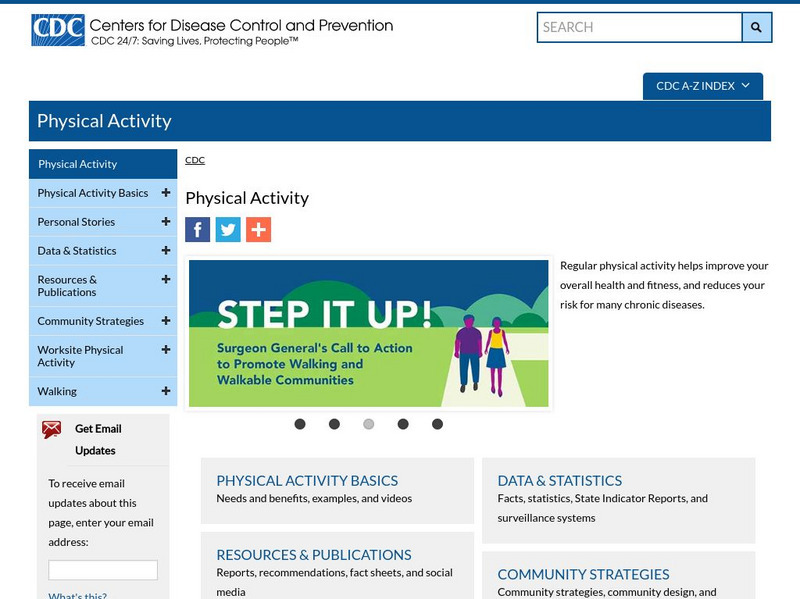 Centers for Disease Control: Physical Activity Introduction Handout Centers for Disease Control: Physical Activity Introduction Handout