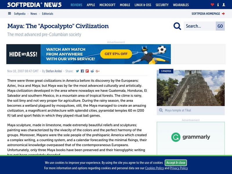 Softpedia: Maya: The Apocalypto Civilization Handout Softpedia: Maya: The Apocalypto Civilization Handout