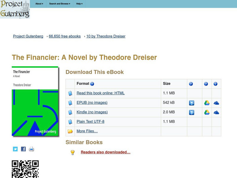 Project Gutenberg: The Financier eBook