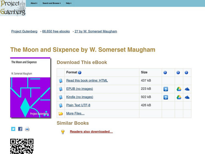Project Gutenberg: Moon and Sixpence by W. Somerset Maugham eBook Project Gutenberg: Moon and Sixpence by W. Somerset Maugham eBook