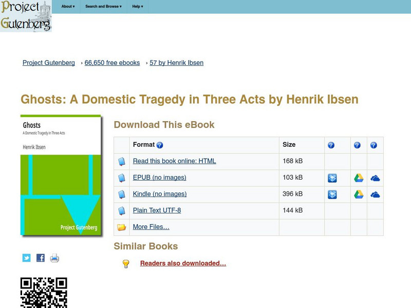 Project Gutenberg: Ghosts by Henrik Ibsen eBook