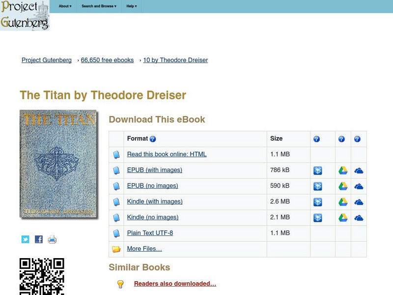 Project Gutenberg: The Titan by Theodore Dreiser eBook