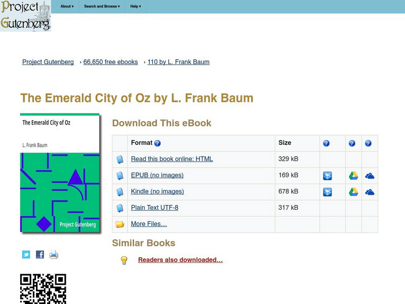 Project Gutenberg: The Emerald City of Oz by L. Frank Baum eBook Project Gutenberg: The Emerald City of Oz by L. Frank Baum eBook