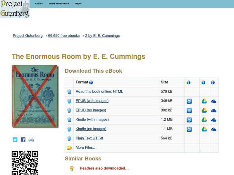 Project Gutenberg: The Enormous Room by E. E. Cummings eBook Project Gutenberg: The Enormous Room by E. E. Cummings eBook