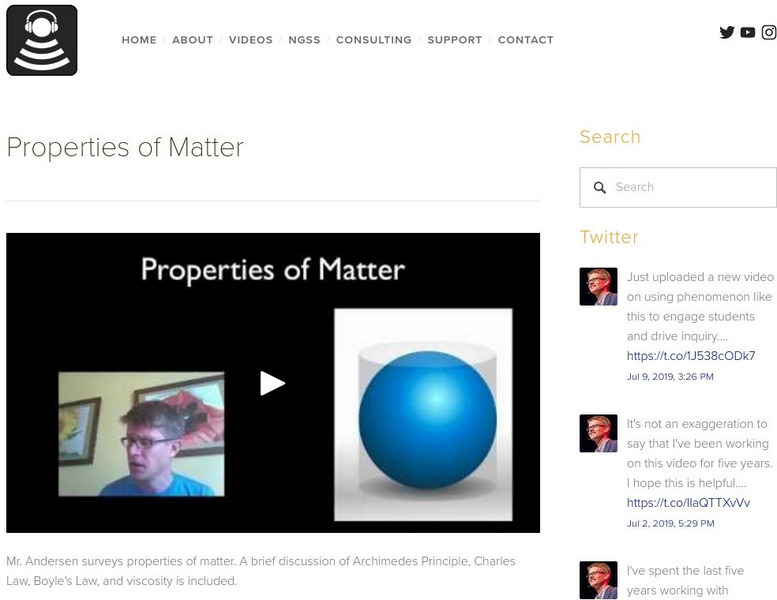 Bozeman Science: Properties of Matter Instructional Video Bozeman Science: Properties of Matter Instructional Video