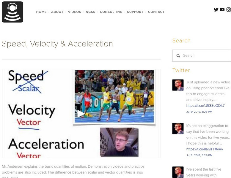 Bozeman Science: Speed, Velocity & Acceleration Instructional Video