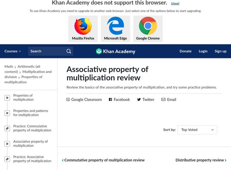 Khan Academy: Associative Property of Multiplication Review Handout Khan Academy: Associative Property of Multiplication Review Handout