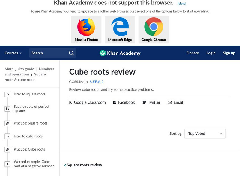 Khan Academy: Cube Roots Review Handout Khan Academy: Cube Roots Review Handout