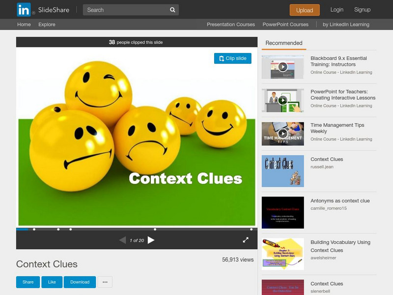 Slide Share: Context Clues PPT Slide Share: Context Clues PPT
