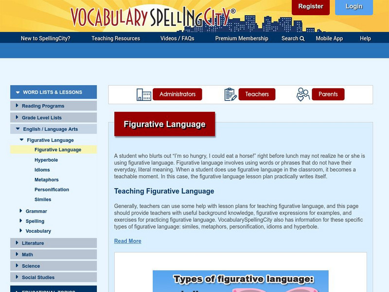 Spelling City: Figurative Language Website Spelling City: Figurative Language Website