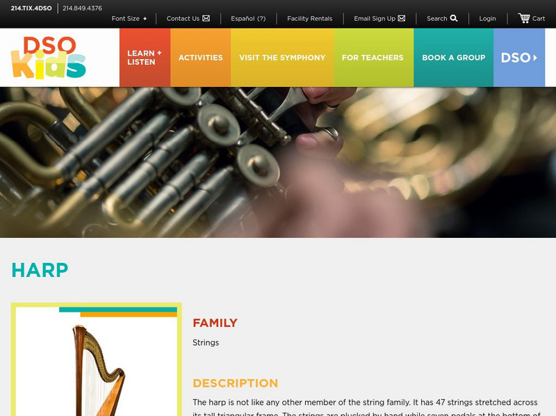 Dallas Symphony Orchestra Kids: Harp, String Instrument Handout Dallas Symphony Orchestra Kids: Harp, String Instrument Handout