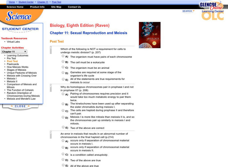 Mc Graw Hill: Sexual Reproduction and Meiosis Unknown Type