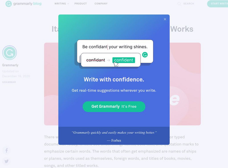 Grammarly Blog: Italics and Underlining: Words, Letters, Numbers Gram. Rules Handout Grammarly Blog: Italics and Underlining: Words, Letters, Numbers Gram. Rules Handout