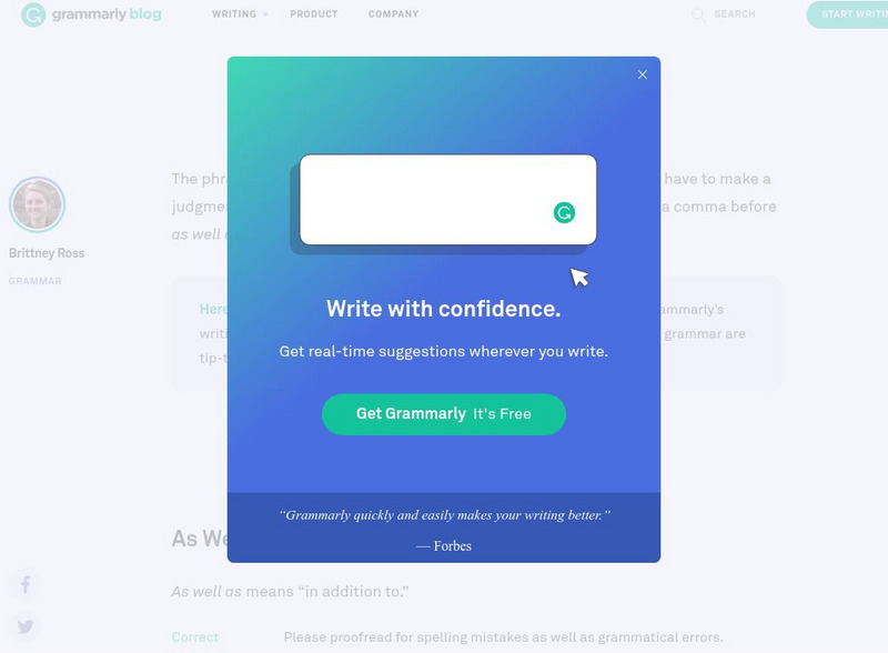 Grammarly Blog: As Well as Comma Handout Grammarly Blog: As Well as Comma Handout
