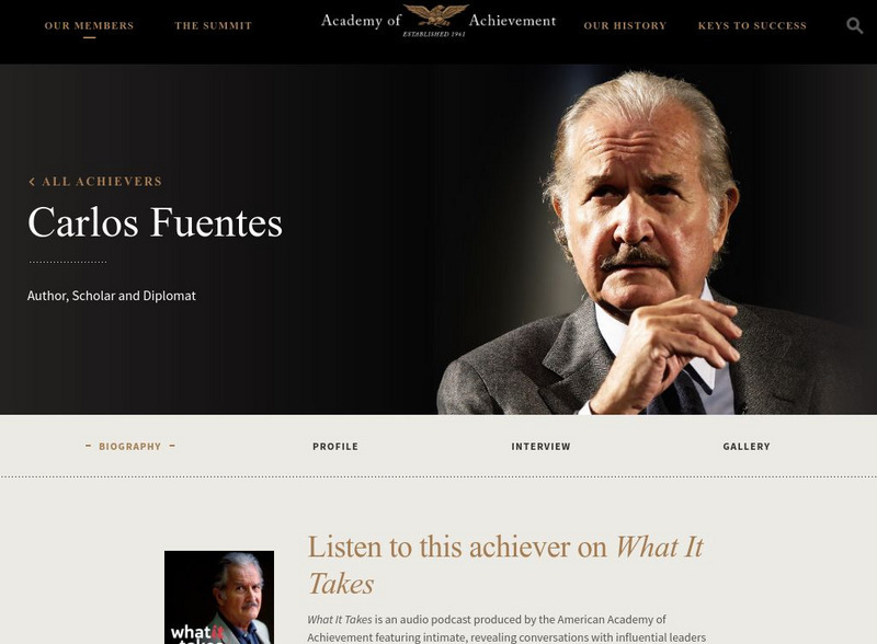 Academy of Achievement: Carlos Fuentes Website Academy of Achievement: Carlos Fuentes Website