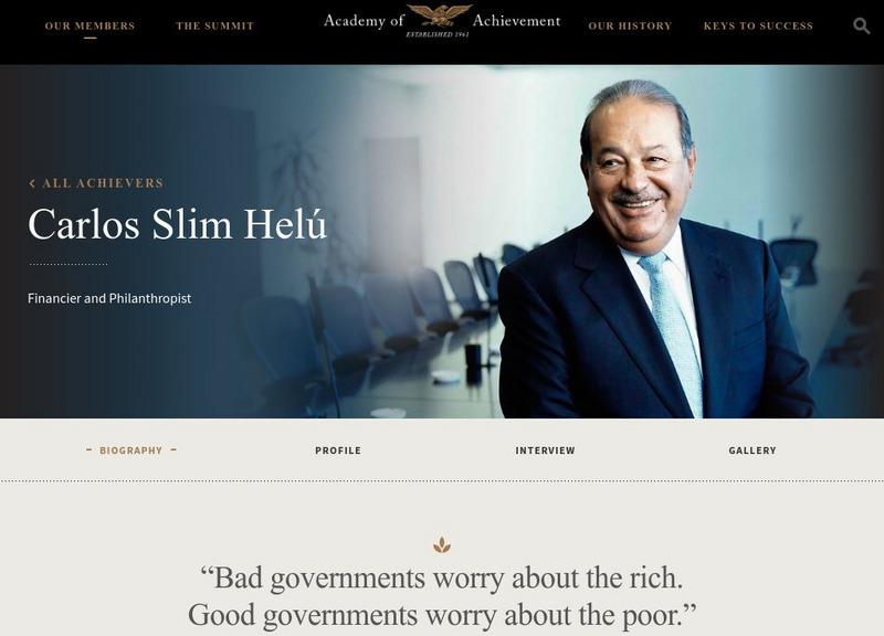 Academy of Achievement: Carlos Slim Helu Website Academy of Achievement: Carlos Slim Helu Website