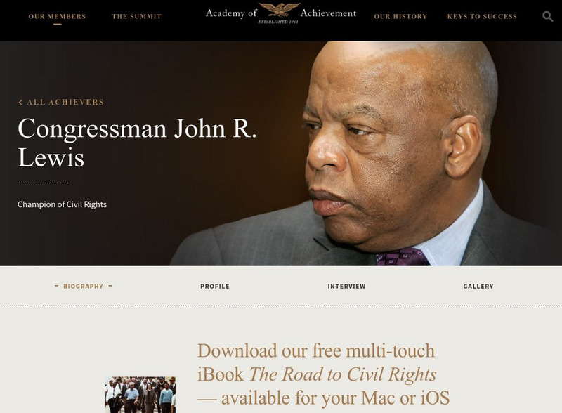 Academy of Achievement: Congressman John R. Lewis Website Academy of Achievement: Congressman John R. Lewis Website