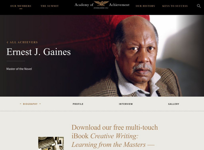 Academy of Achievement: Ernest J. Gaines Website Academy of Achievement: Ernest J. Gaines Website