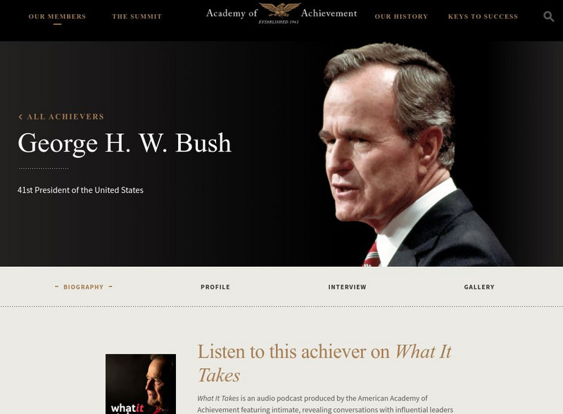 Academy of Achievement: George H. W. Bush Website Academy of Achievement: George H. W. Bush Website