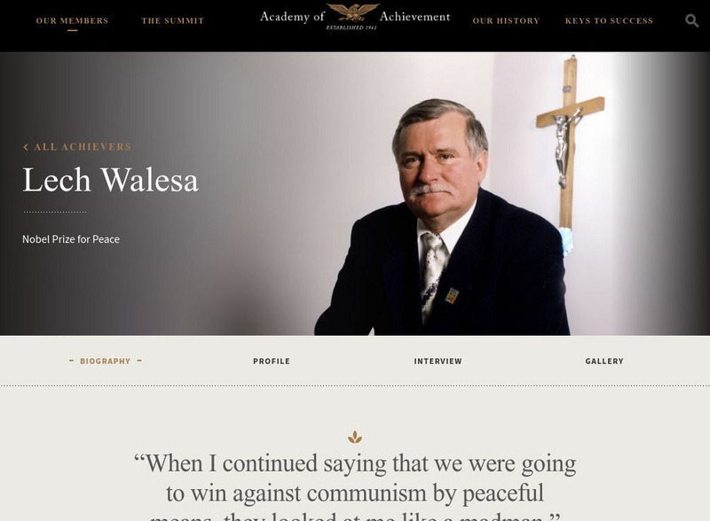 Academy of Achievement: Lech Walesa Website