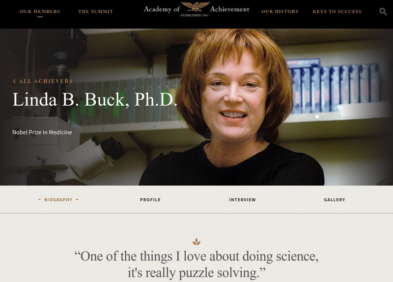 Academy of Achievement: Linda Buck, ph.d. Website Academy of Achievement: Linda Buck, ph.d. Website