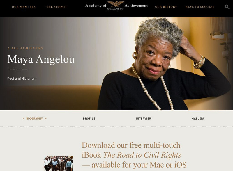 Academy of Achievement: Maya Angelou Website Academy of Achievement: Maya Angelou Website